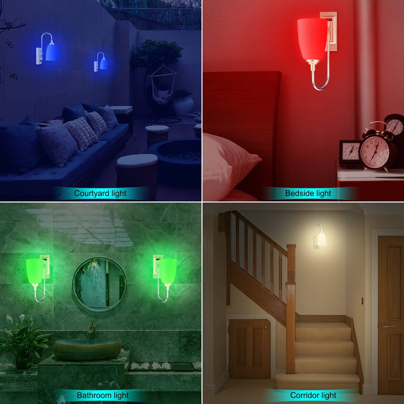 HONWELL Wall Lamp Battery Operated LED Wall Sconces Indoor Cordless Multi Color Wall Sconce Light Fixture for Room Lighting, Stick Lights for Kitchen Hallway Bathroom, 12 Colors, Remote Controlled - Image 3